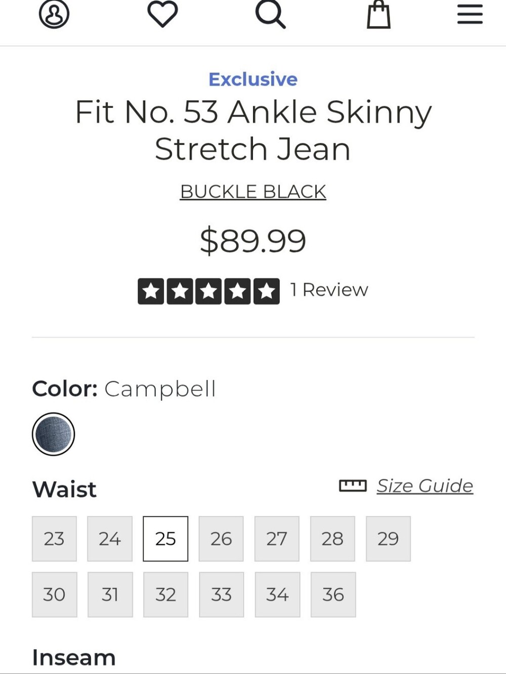 Buckle Women's Skinny Jeans - Dark Indigo Blue - Picture 5 of 5